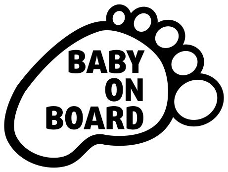 Dítě v autě - Samolepka Baby On Board 002