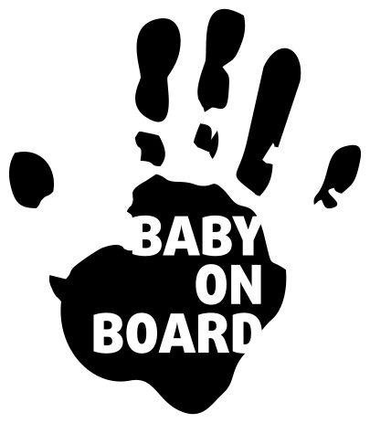 Dítě v autě - Samolepka Baby On Board 003