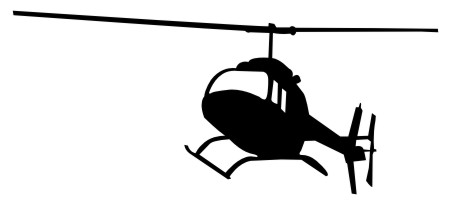 Samolepka na auto Helikoptéra 002