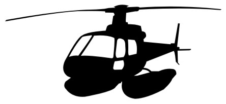Samolepka na auto Helikoptéra 004
