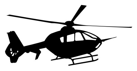 Samolepka na auto Helikoptéra 006