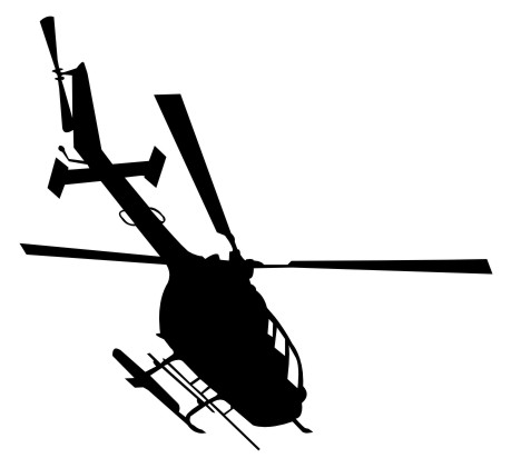 Samolepka na auto Helikoptéra 009